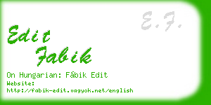 edit fabik business card